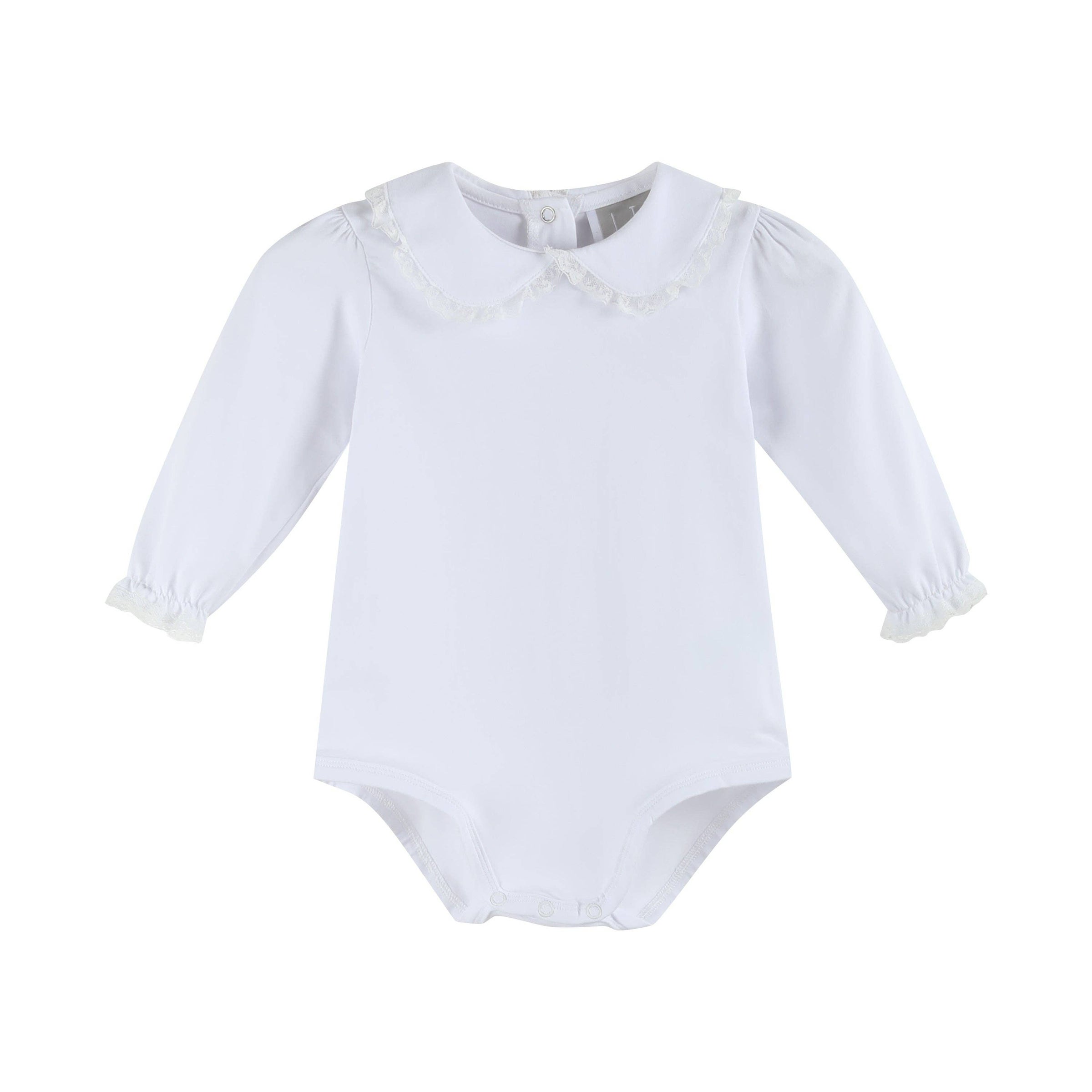 Long Sleeve White Lace Onesie For Baby Girl Baby Lace Bodysuit UK